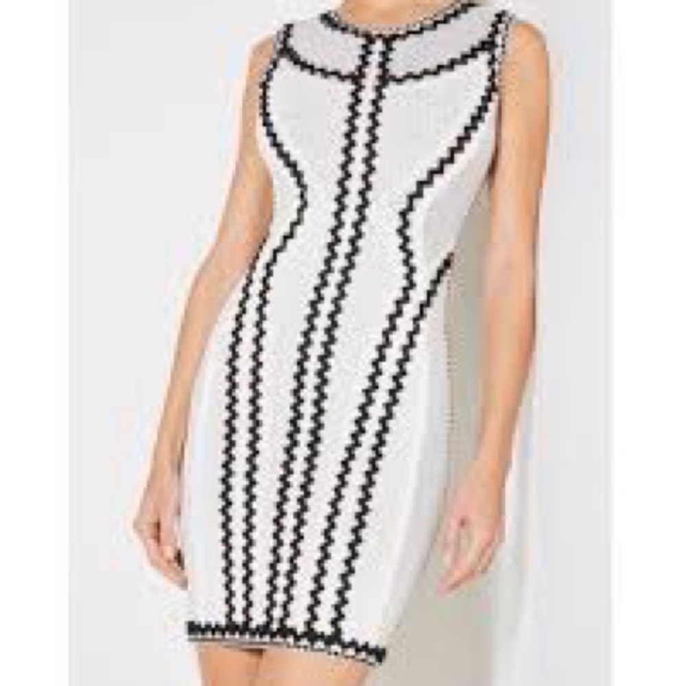 Herve Leger Bandage Black and White IMAAN Dress Size S New w/Tags MSRP $1,890